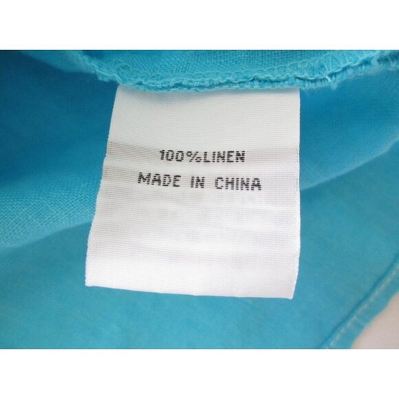 Women Pure Amici 100% Linen Button Long Sleeve Shirt Sz S (WB279) - Picture 9 of 10